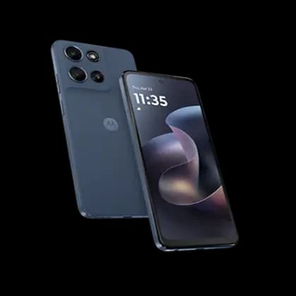Motorola Moto G 2026 in Pantone Slipstream, front and back
